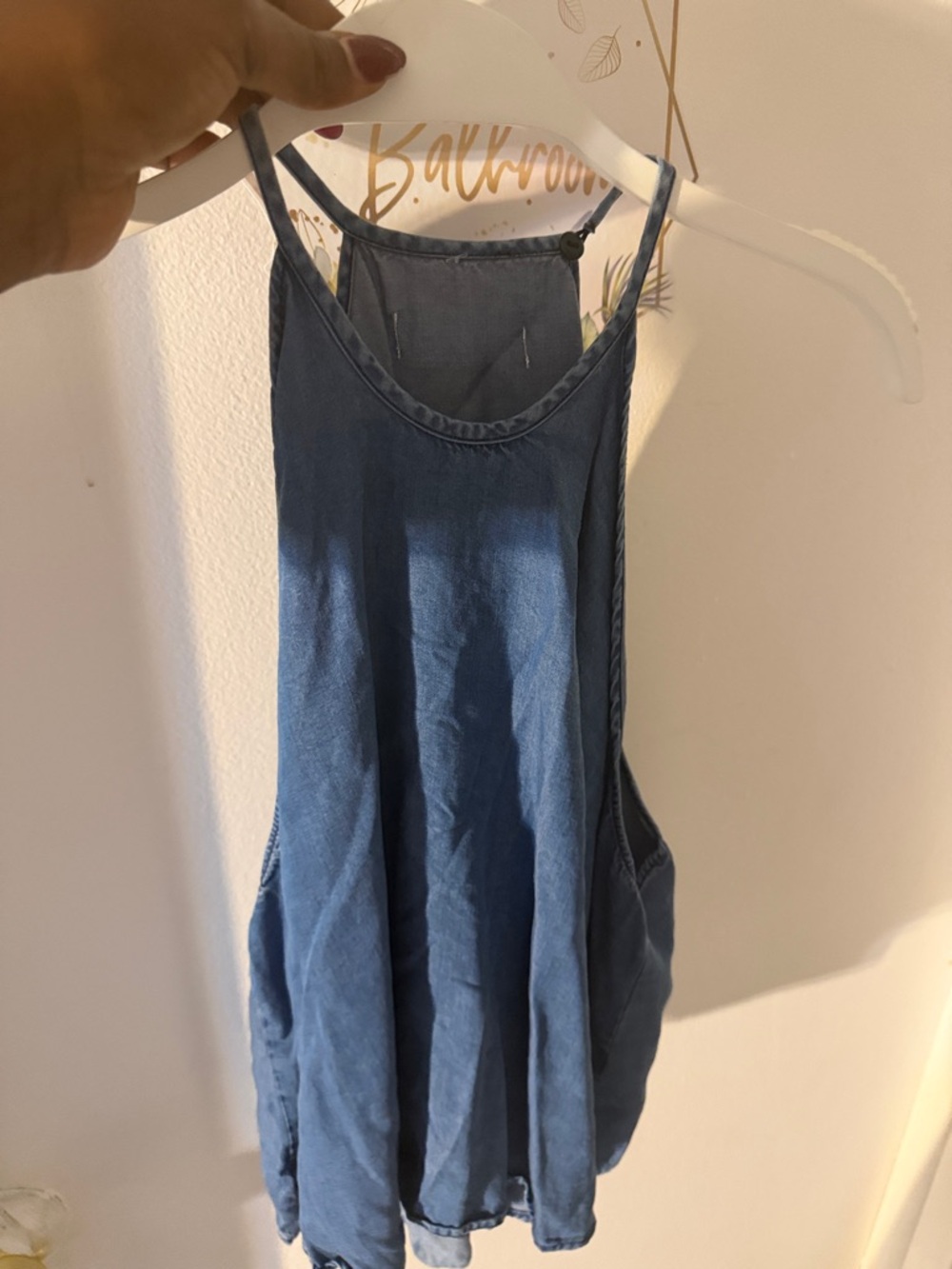 Washed Blue Lightweight Racerback Camisole